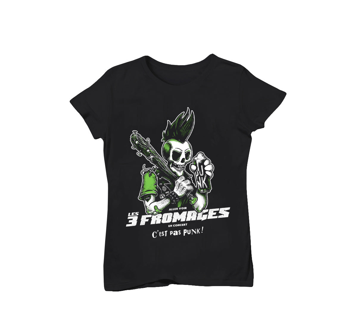 T-shirt femme "C'est Pas Punk Vert"