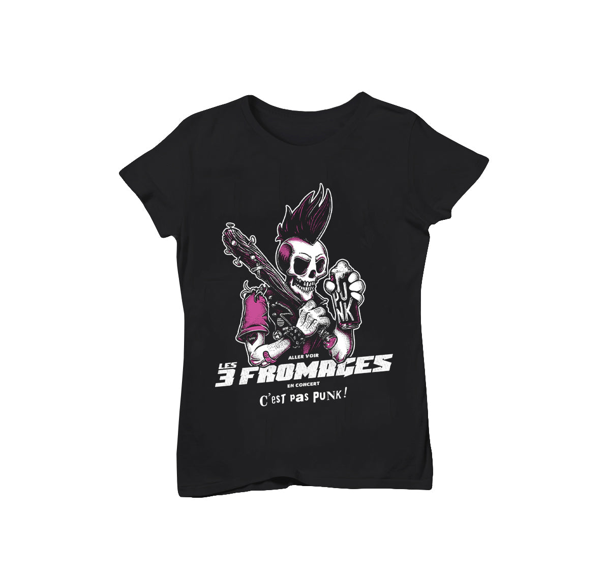 T-shirt femme "C'est Pas Punk Rose"
