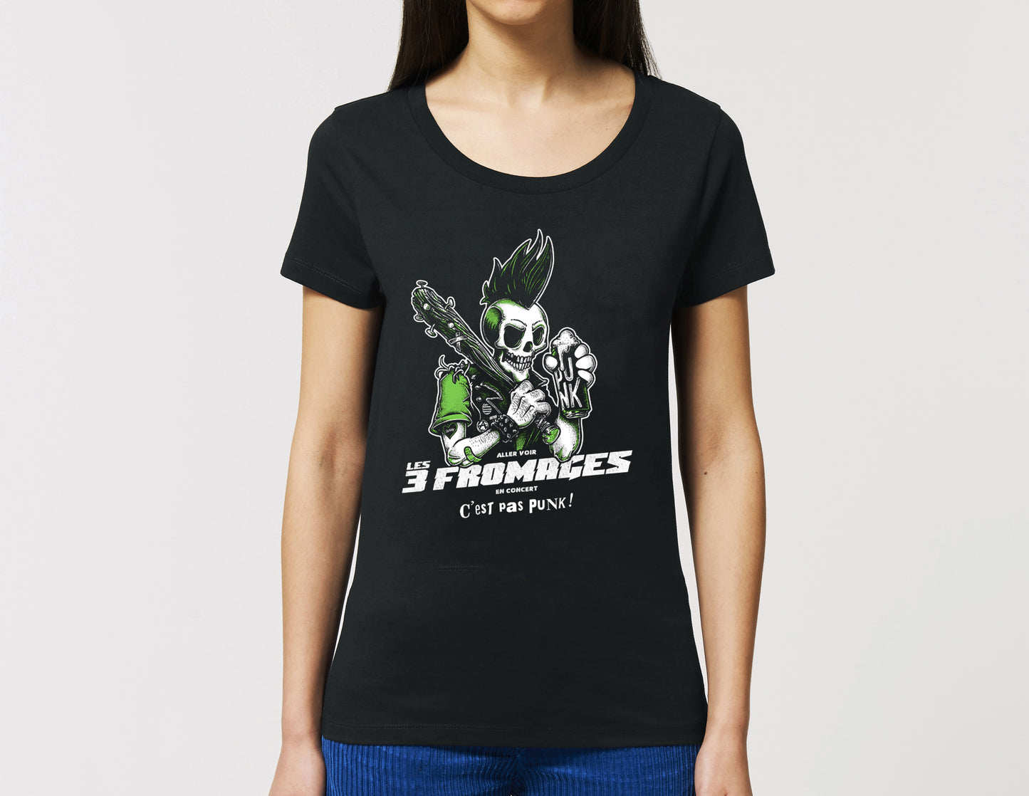 T-shirt femme "C'est Pas Punk Vert"