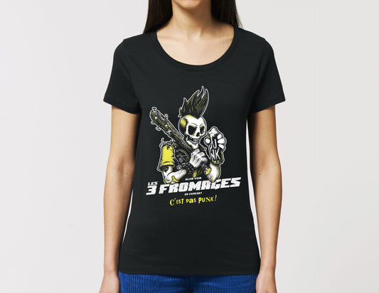 T-shirt femme "C'est Pas Punk jaune"