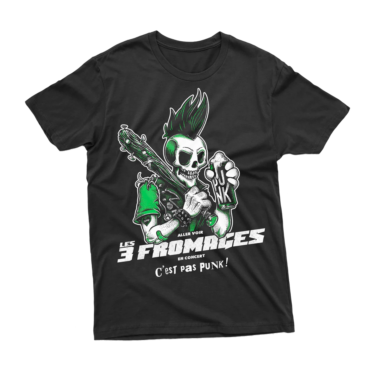 T-shirt homme « C'est Pas Punk Vert »