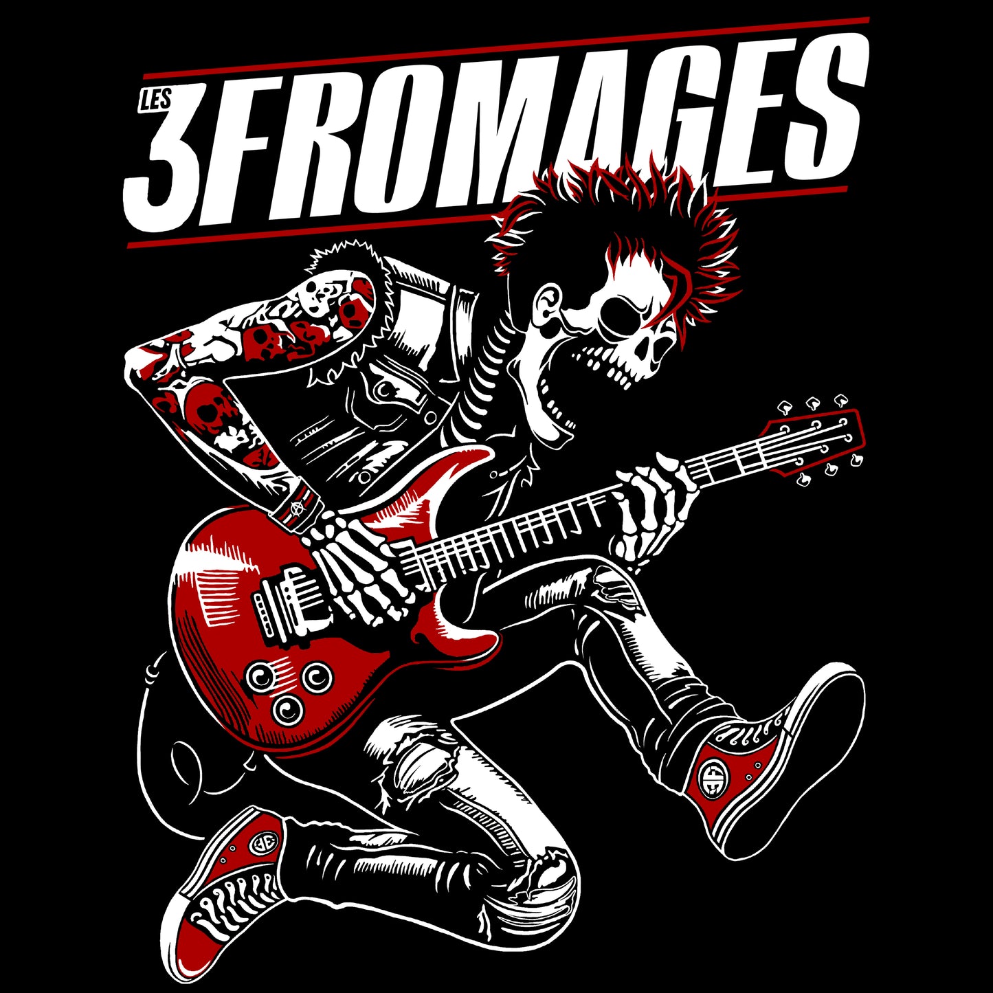 T-shirt femme "Guitariste Punk"