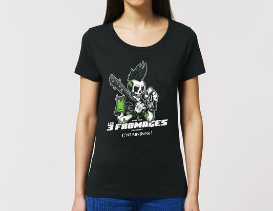 T-shirt femme "C'est Pas Punk Vert"