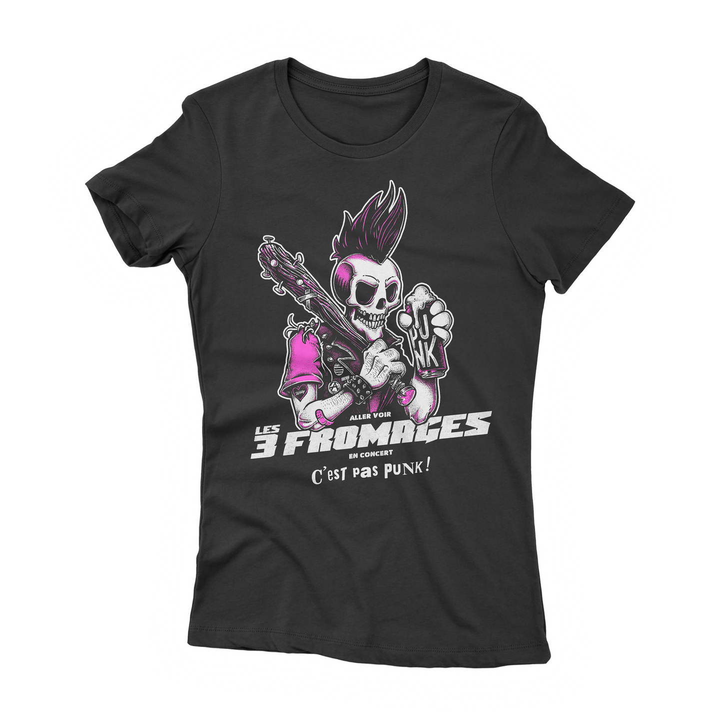 T-shirt femme "C'est Pas Punk Rose"