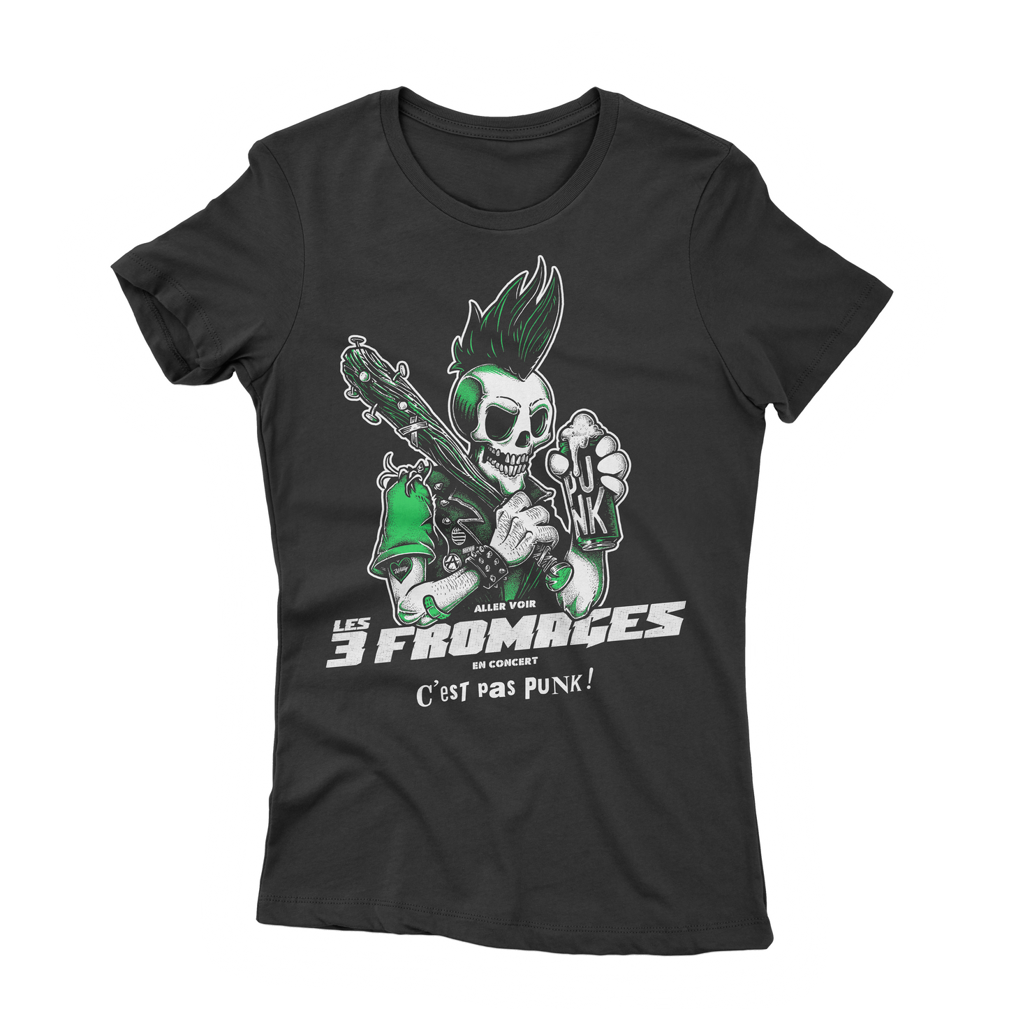 T-shirt femme "C'est Pas Punk Vert"