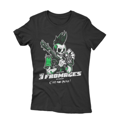 T-shirt femme "C'est Pas Punk Vert"