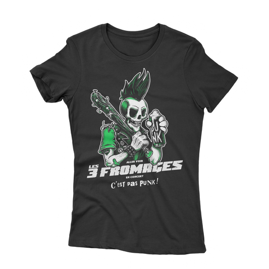 T-shirt femme "C'est Pas Punk Vert"