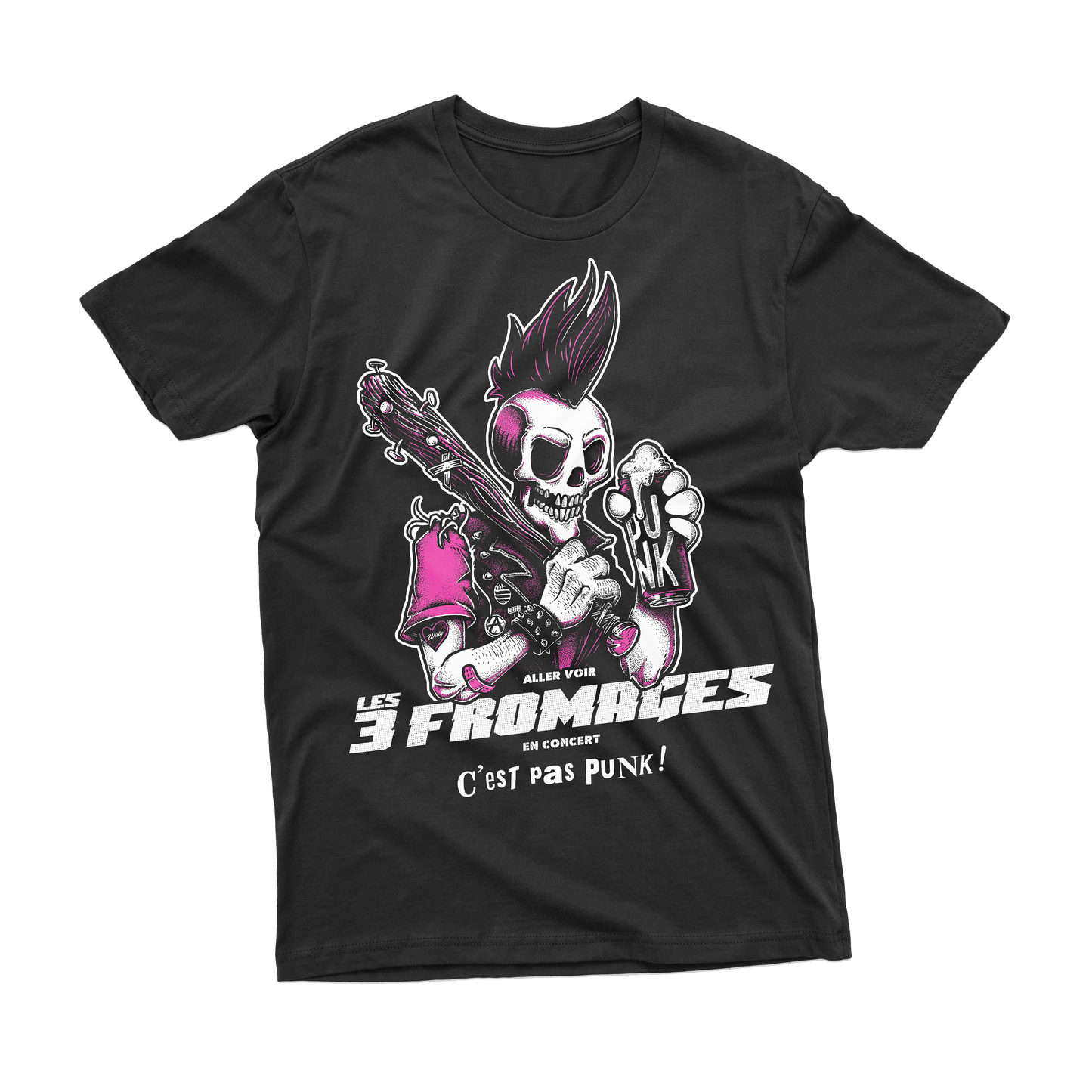 T-shirt homme « C'est Pas Punk Rose »